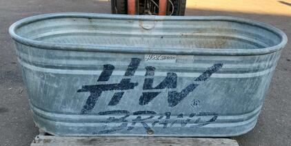 HW Brand RE 225 Stock Tank, 225 Gallons, Galvanized Steel