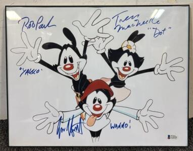 Framed Autographed &ldquo;Animaniacs&rdquo; Poster / 11&rdquo; x 14&rdquo;