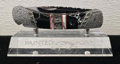 Painted Pony Pockets Knife With Magnetic Display Stand