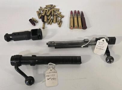 Enfield #4 Mark 1 And MAS-39 7.5x54 Bolts, Mosin Nagant Muzzlebreak And Assorted Ammo