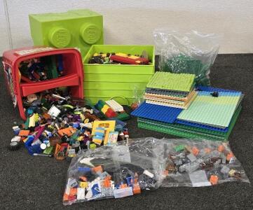 Large Amount Of Legos- Base Boards And Assorted Pieces