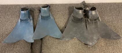 Black And Green Force Fin Scuba Diving Fins XL And ML