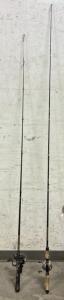 (1) Zebco Centennial Pole And Zebco 33 Reel And (1) Quickfire Pole And Reel