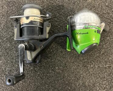 (1) Shakespeare Amphibian Reel And (1) Jupiter X Reel