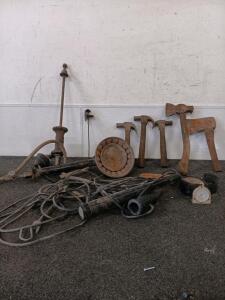 Motor flusher, Gas-Powered Weed Burner/Torch Slide Hammer Puller, (2) Hatchets, (3) Hammers And More