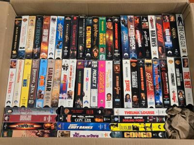 Lot of [60] Vintage VHS Movies: Con Air, Adams Family, Gladiator & More!