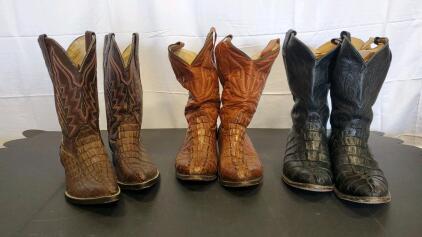 (3) Cowboys Boots
