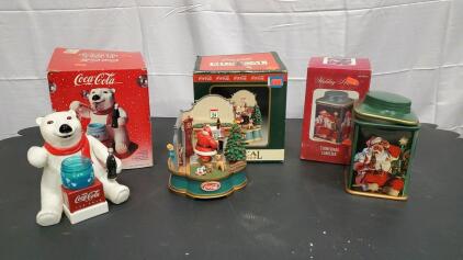 (3) Vintage Coca-Cola Christmas Decor
