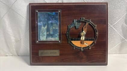 Michael Jordan Clock Plaque w/ holographic Card