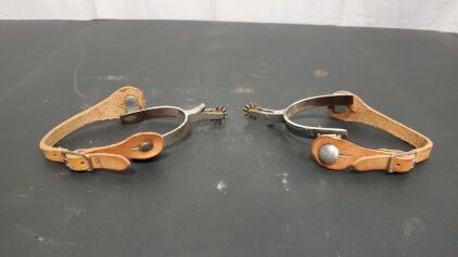 Vintage Western-Style Spur With a Leather Strap