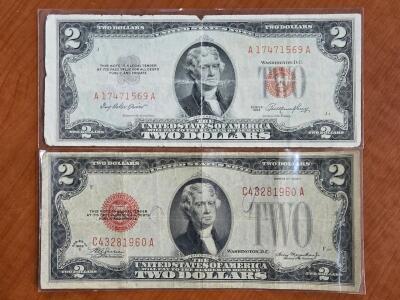 1928 & 1953 Red Seal $2 Bill