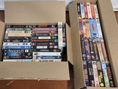 Lot of [50] Vintage VHS Movies: Butch Cassidy, Cabaret, Tombstone & More!