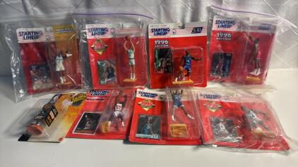 (7) Starting Line Up Basketball Figures (1) NBA Jams Figure