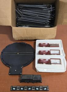 Assorted Model Train Cars & Tracks