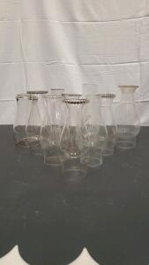 (10)Vintage Oil Lamp Chimneys
