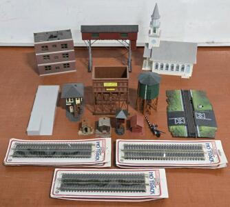 Assorted Model Train Buildings, Tracks & More!