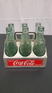 Vintage Coca-Cola Six-Pack Carrier With Bottles