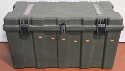 Large Military Foot Locker w/ Apparel & Bedroll - 19&frac14;"H x 36"W x 17&frac34;"D