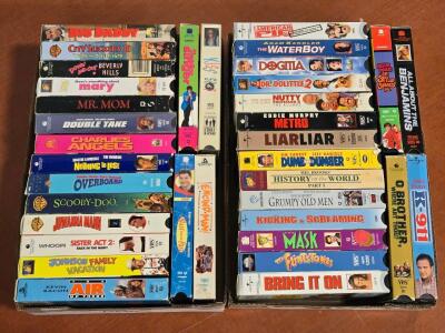 Lot of [36] Vintage Comedy VHS Movies: Grumpy Old Men, O Brother Where Art Thou, Flintstones & More!