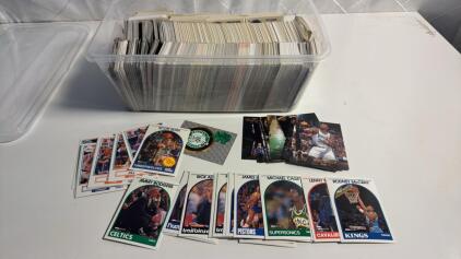 Tote w/ 100&rsquo;s of Assorted Basketball Cards : Fleer , Upper Deck, Skybox , NBA Hoops & More