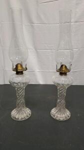 (2) Vintage Oil Lamps