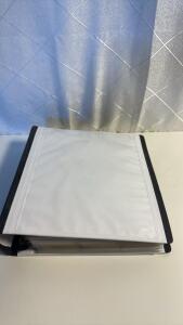 Binder W/ Assortment Of Baseball Cards & football : Topps , Fleer, Upper Deck , Pro Set , Score . Including Brook Jacoby , Bobby Castillo , Howard Johnson, Tony Pena , Rickey Henderson, Kirk Gibson , & Many More