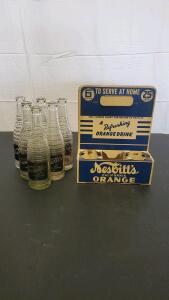 Vintage Nesbitt's California Orange Soda Bottles With Carrier
