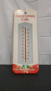 Vintage Royal Crown Cola Advertising Thermometer 26" x9.5"