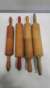 (4) Vintage Rolling Pins