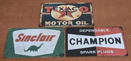 (3) Vintage-Style Signs - 11&frac34;" x 7&frac34;"