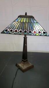 Stunning Vintage Tiffany Style Lamp 22.25"x16"