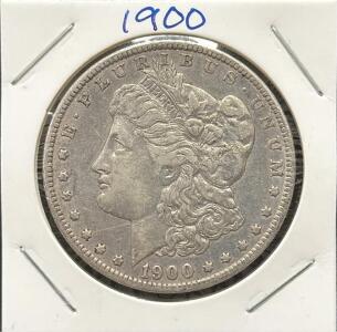 1900 Morgan Dollar Coin, United States, Silver Composition