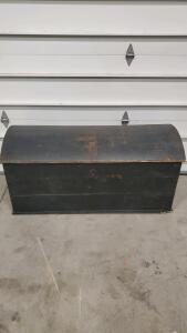 Large Vintage Wooden Trunk 56"x27.25"x24"