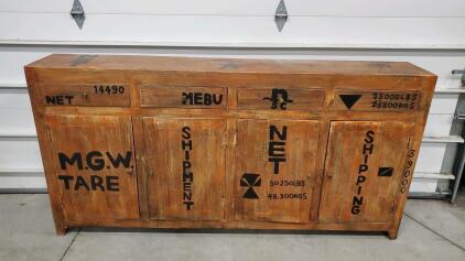 Large Vintage Cabinet 80"x12.75"x40"