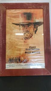 Framed Clinted Eastwood Pale Rider Movie Poster 32"x46"