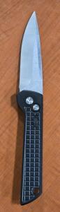 Black Handle Automatic Blade Knife - 4" Blade