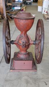 Antique Enterprise No. 7 Cast Iron Coffee Grinder 23.5"x14"
