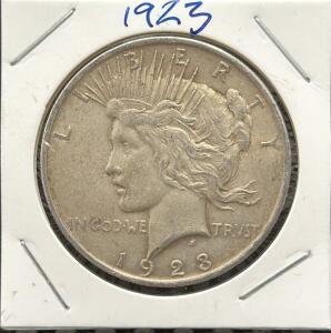 1923 Peace Dollar Coin, United States, Silver Composition