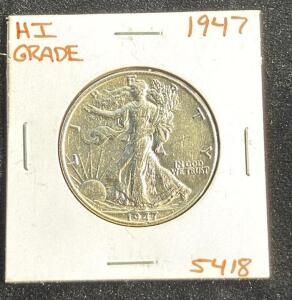 1947 Hi Grade Liberty Half Dollar