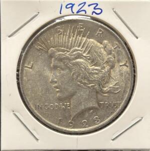 1923 United States Peace Dollar Coin, Silver, Anthony de Francisci Design
