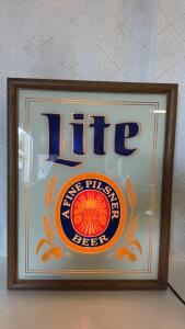 1982 Miller Lite Beer Light Up Sign ***Great Condition***