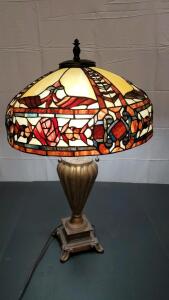 Stunning Vintage Tiffany Style Lamp 29"x 18"
