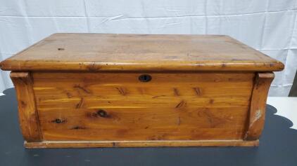 Gorgeous Vintage Wooden Trunk 29.25"x11"x16"