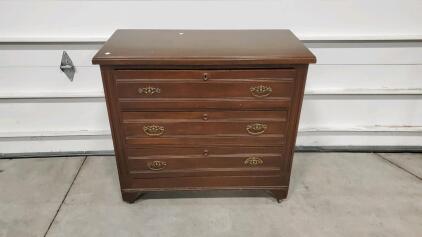 Vintage 3 Drawer Dresser 37.25"x17"x34"