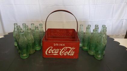 Vintage Coca-Cola 20 Pack Glass Bottles With Carrier