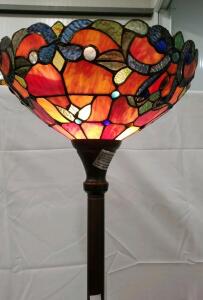 Gorgeous Vintage Tiffany Style Floor Lamp 70"