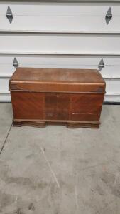 Vintage Wooden Trunk 43.25"x19"x25"