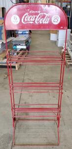 Vintage Coca-Cola Metal Display Rack 18"x 11 3/8"x 46.5"