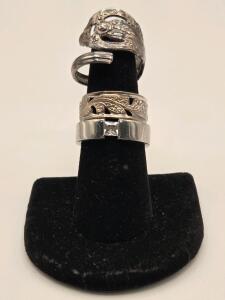 (3) Beautiful Vintage Sterling Silver Rings