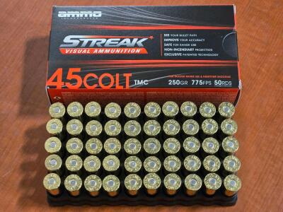 *New* Full Box of [50] Round Streak Visual Ammunition - .45 Colt TMC